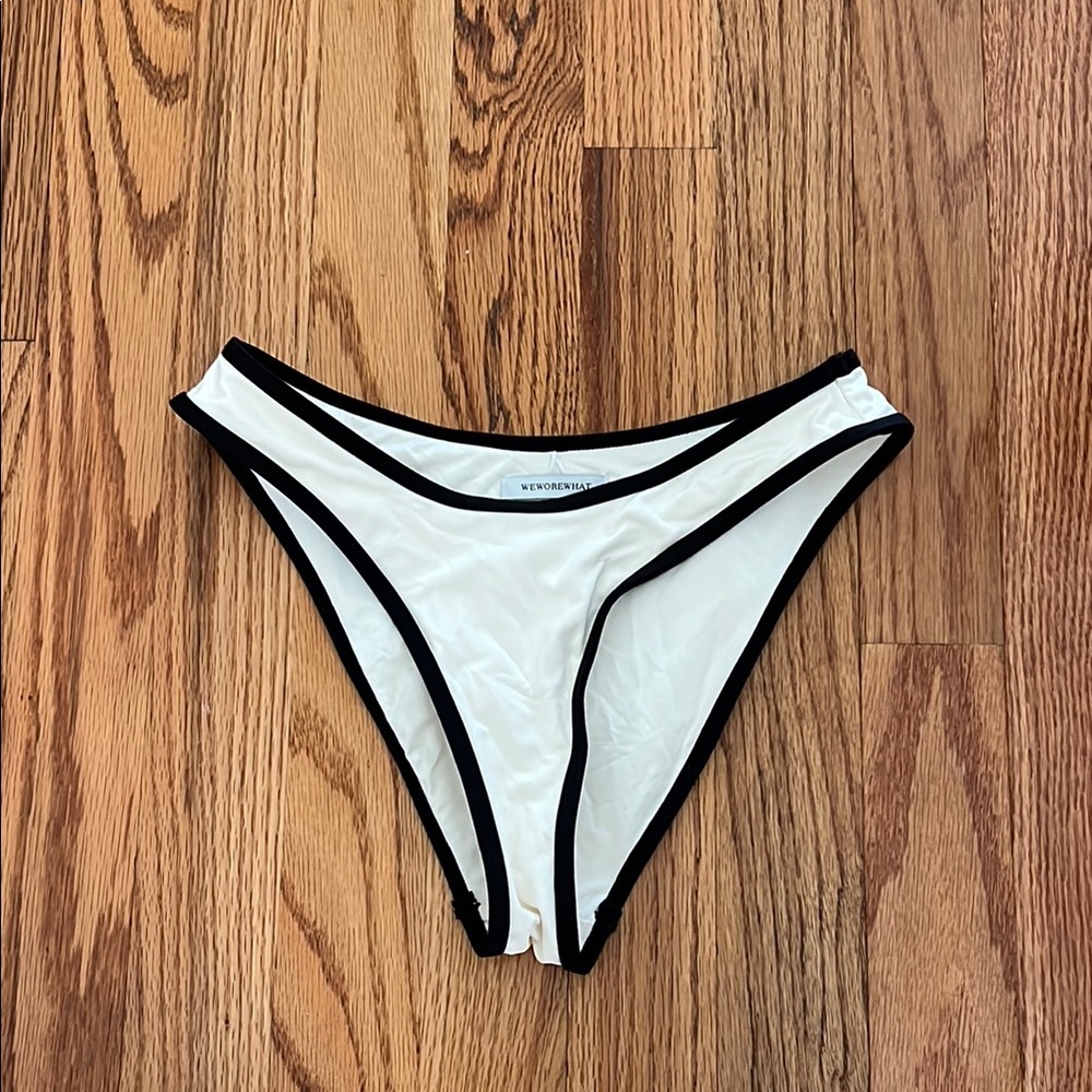 weworewhat contrast bikini white black
